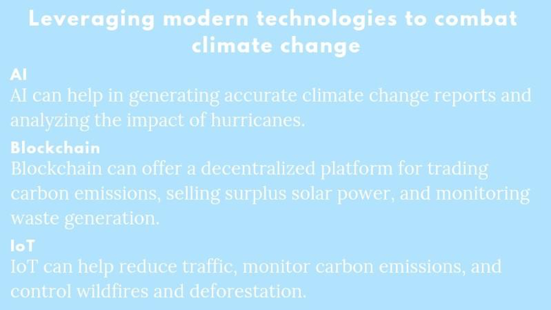 IoT to combat climate change