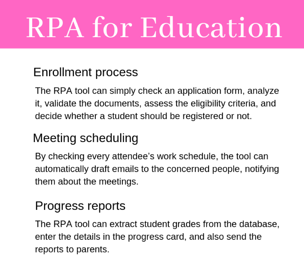 RPA for education