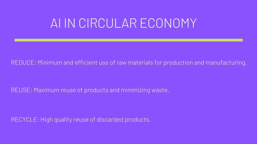 AI in a circular economy
