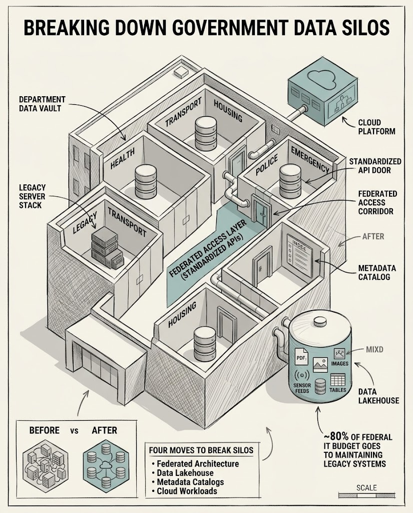 Connected agency systems breaking down government data silos for faster AI-driven public services