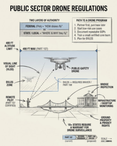 drones, FAA, Part 107, Part 108 BVLOS, drone compliance, public safety
