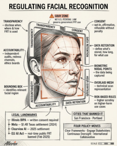 Government policymakers shaping facial recognition regulation to balance public safety with biometric privacy rights